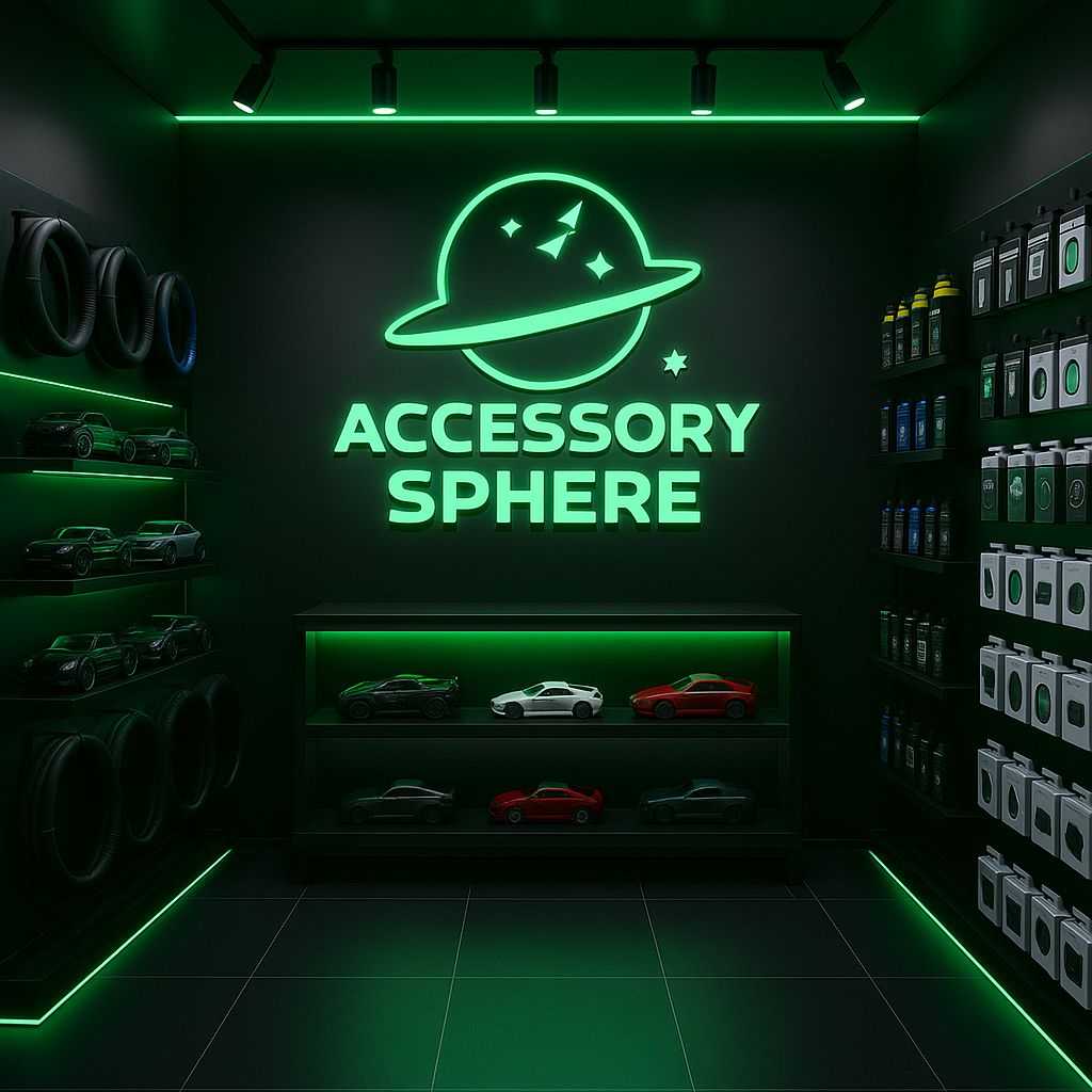 Accessory Sphere neon showroom
